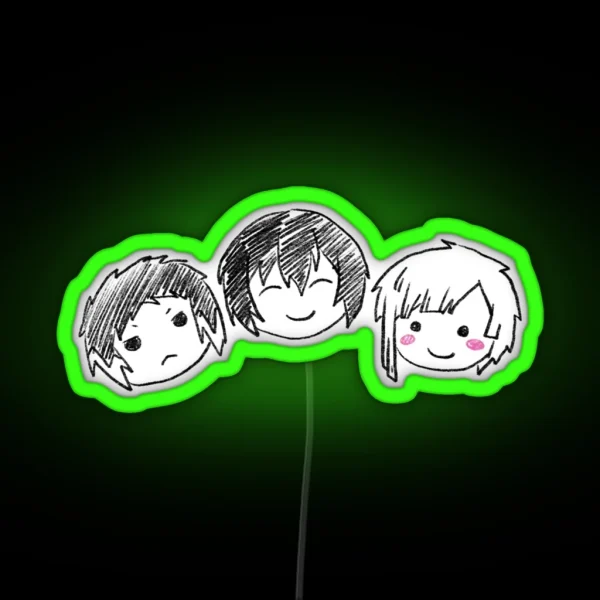 Wan Akutagawa Dazai Atsushi Drawn RGB Neon Sign