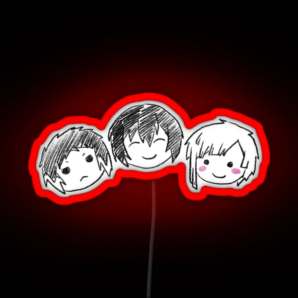 Wan Akutagawa Dazai Atsushi Drawn RGB Neon Sign