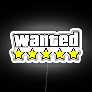 Wanted Six Stars RGB Neon Sign