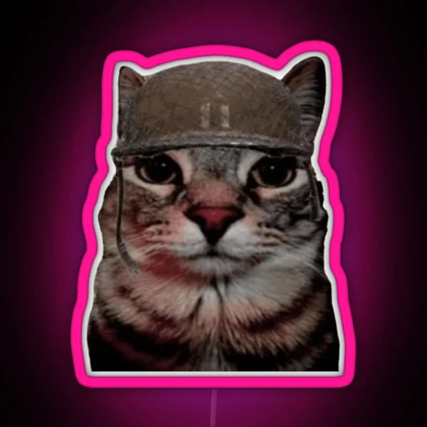 War Cat RGB Neon Sign