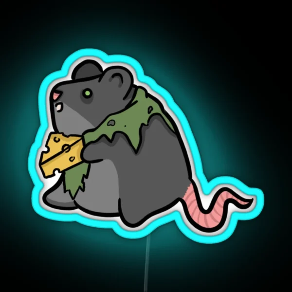 War Rat On Lunch Break RGB Neon Sign
