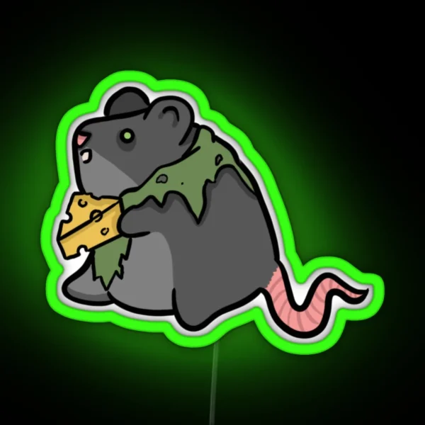 War Rat On Lunch Break RGB Neon Sign