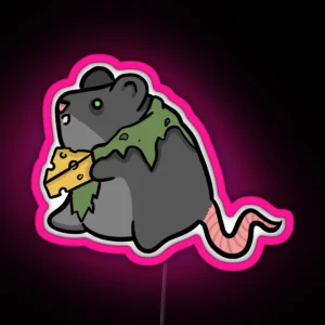 War Rat On Lunch Break RGB Neon Sign