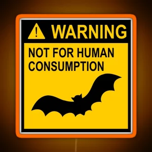 Warning Bats Are Not Edible RGB Neon Sign