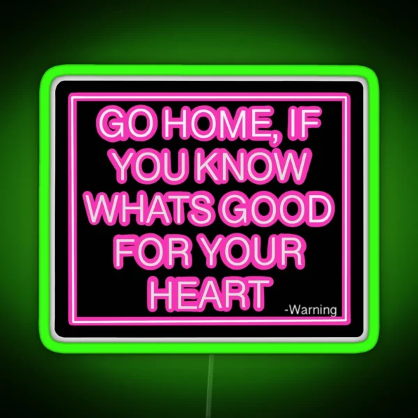Warning Neon Sign RGB Neon Sign