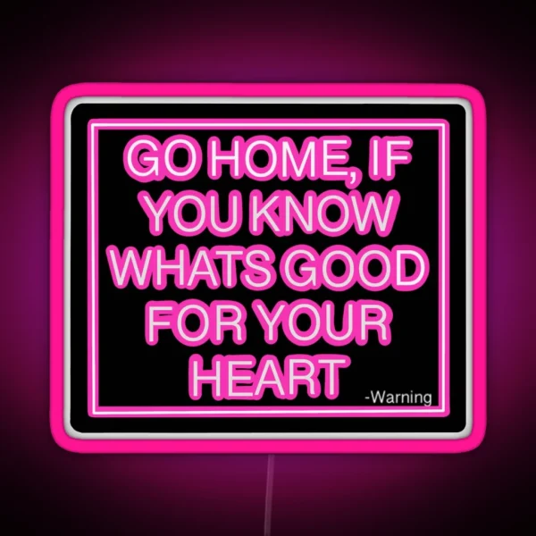 Warning Neon Sign RGB Neon Sign