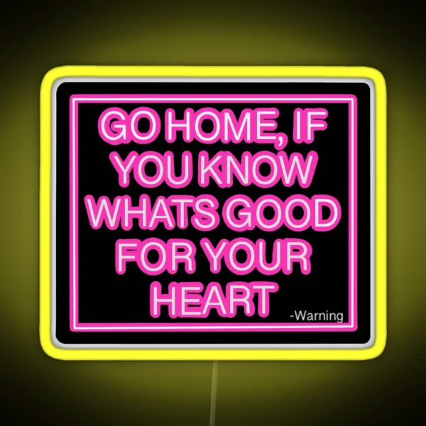 Warning Neon Sign RGB Neon Sign