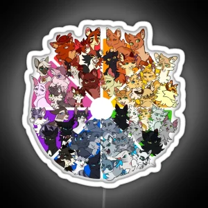 Warrior Cats Color Wheel RGB Neon Sign