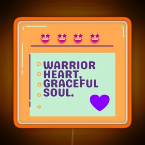 Warrior Heart Graceful Soul RGB Neon Sign