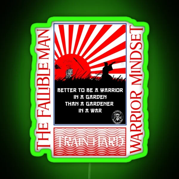Warrior Mindset RGB Neon Sign