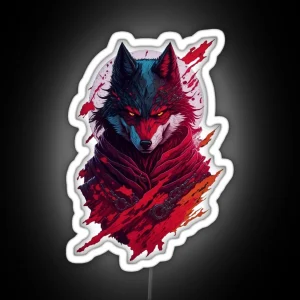 Warrior Wolf RGB Neon Sign