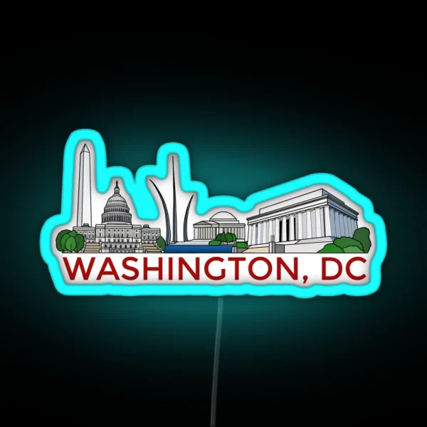Washington DC RGB Neon Sign