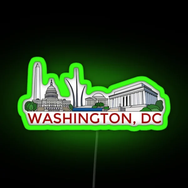 Washington DC RGB Neon Sign