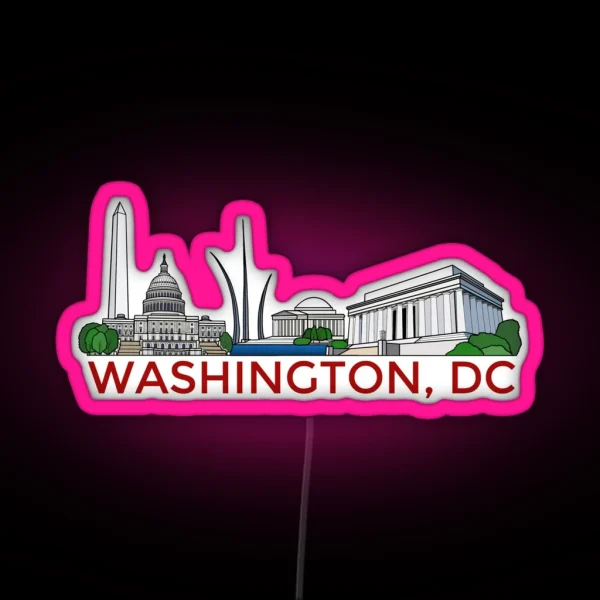 Washington DC RGB Neon Sign