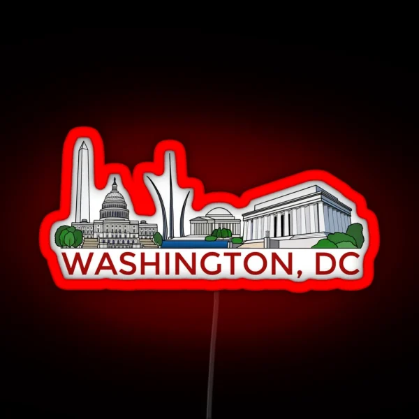 Washington DC RGB Neon Sign