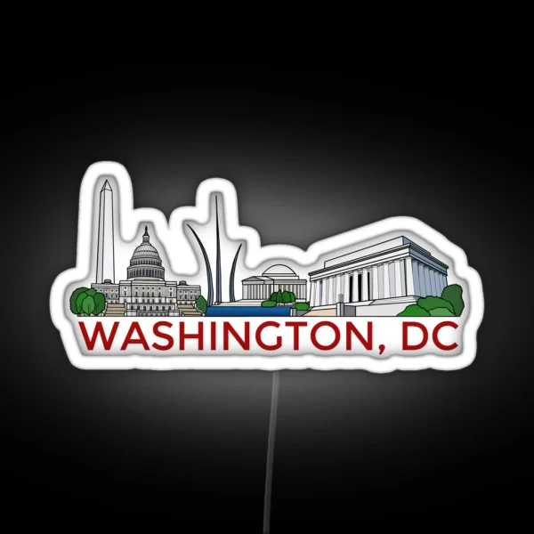 Washington DC RGB Neon Sign