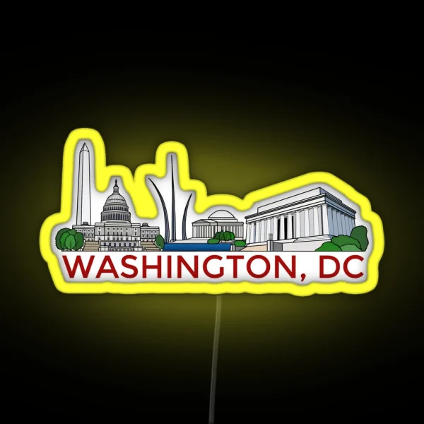 Washington DC RGB Neon Sign