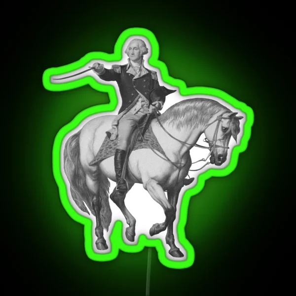 Washington Receiving A Salute At Trenton RGB Neon Sign