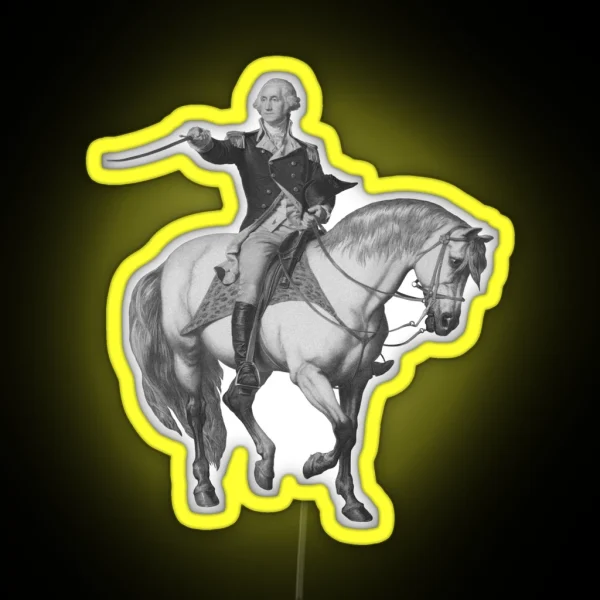 Washington Receiving A Salute At Trenton RGB Neon Sign