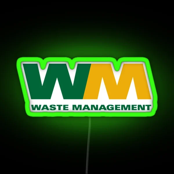 WASTE MANAGEMENT LOGO RGB Neon Sign