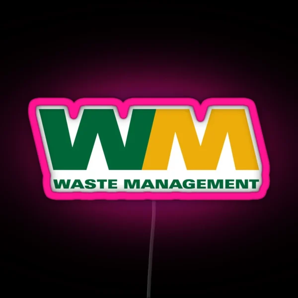 WASTE MANAGEMENT LOGO RGB Neon Sign