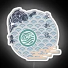 Water Tribe Inspired Ukiyo-e Style Neon Sign in Pastel Colors