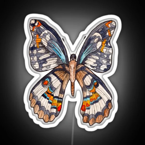 Watercolor Butterfly RGB Neon Sign