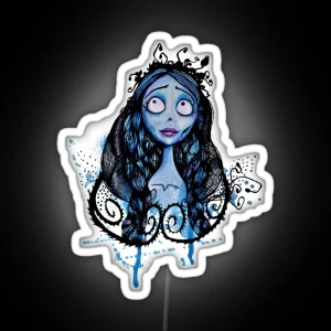 Watercolor Corpse Bride RGB Neon Sign