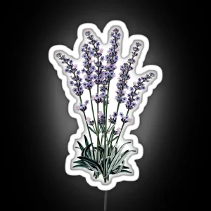 Watercolor Lavender Bouquet RGB Neon Sign