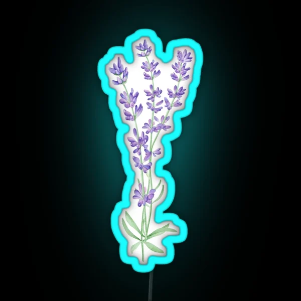 Watercolor Lavender RGB Neon Sign