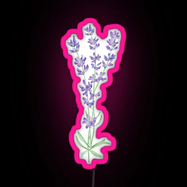 Watercolor Lavender RGB Neon Sign