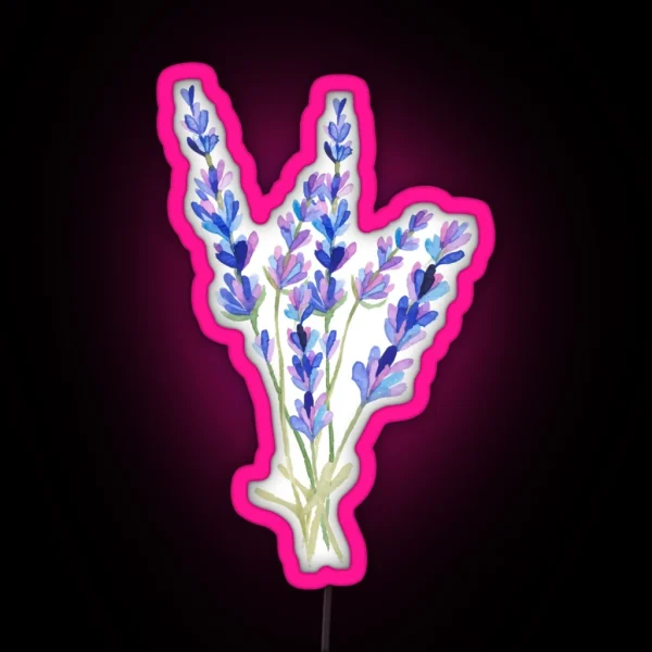 Watercolor Lavenders RGB Neon Sign