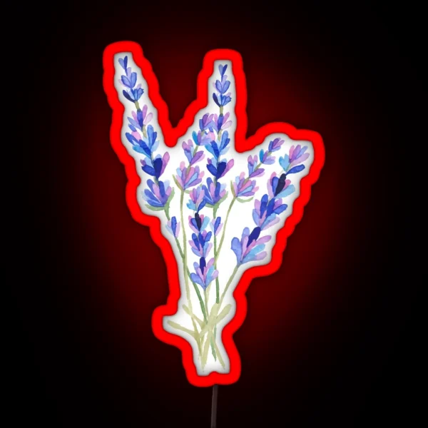 Watercolor Lavenders RGB Neon Sign