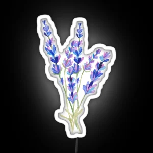 Watercolor Lavenders RGB Neon Sign