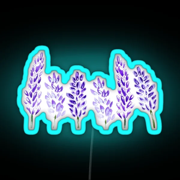 Watercolor Lavenders RGB Neon Sign