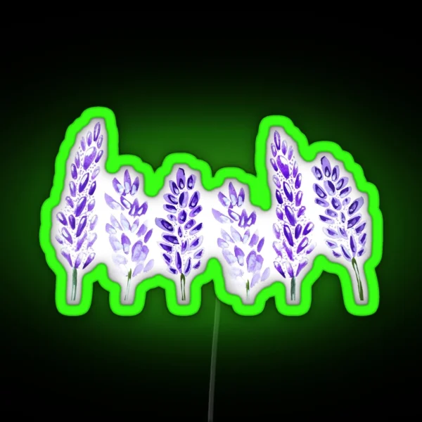 Watercolor Lavenders RGB Neon Sign