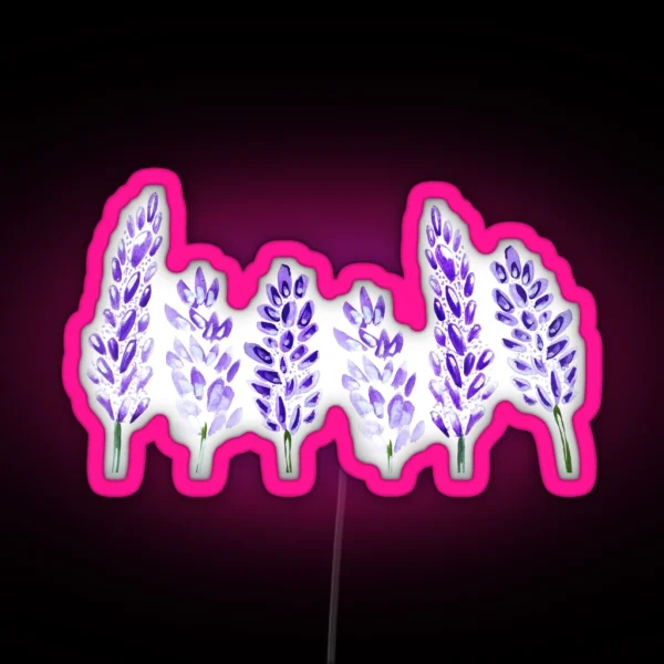 Watercolor Lavenders RGB Neon Sign