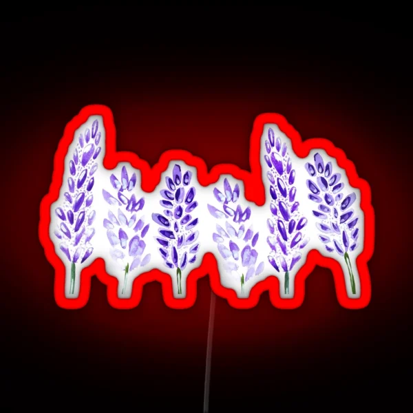 Watercolor Lavenders RGB Neon Sign