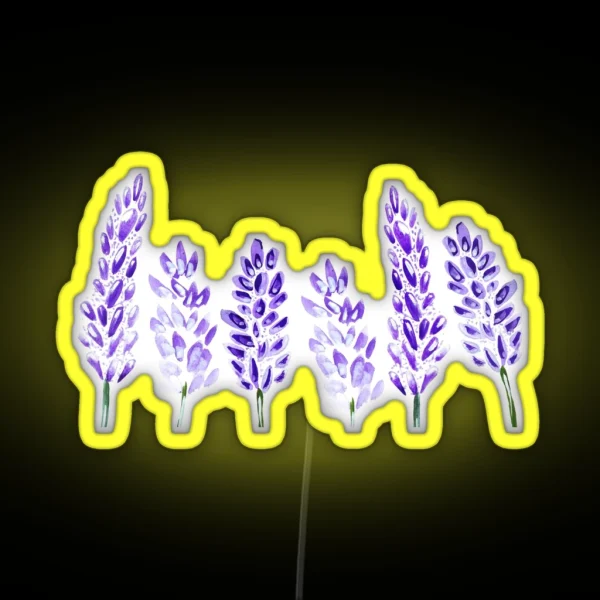 Watercolor Lavenders RGB Neon Sign