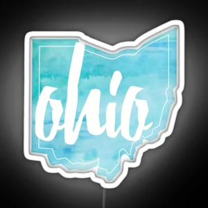 Watercolor Ohio Blues RGB Neon Sign