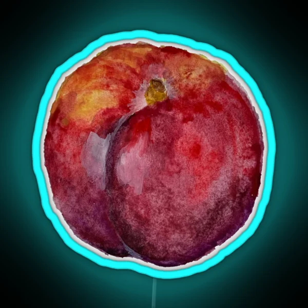 Watercolor Red Plum RGB Neon Sign
