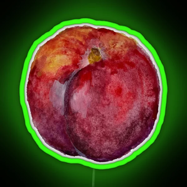 Watercolor Red Plum RGB Neon Sign