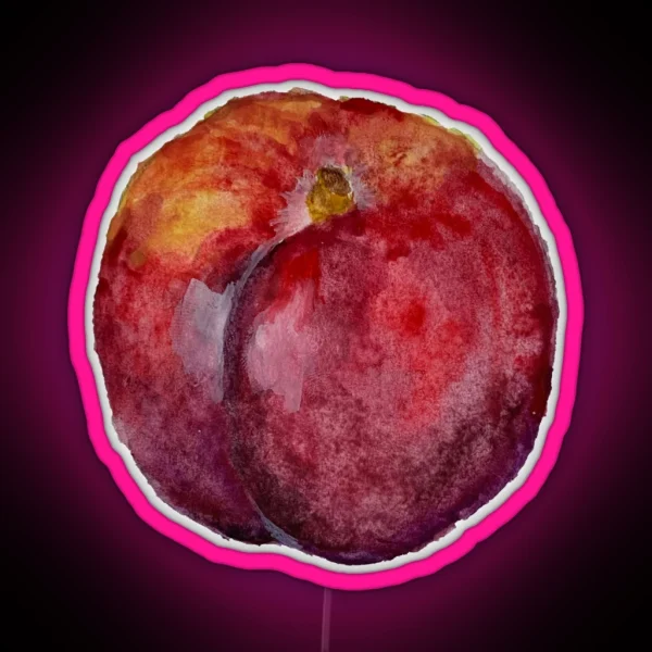 Watercolor Red Plum RGB Neon Sign
