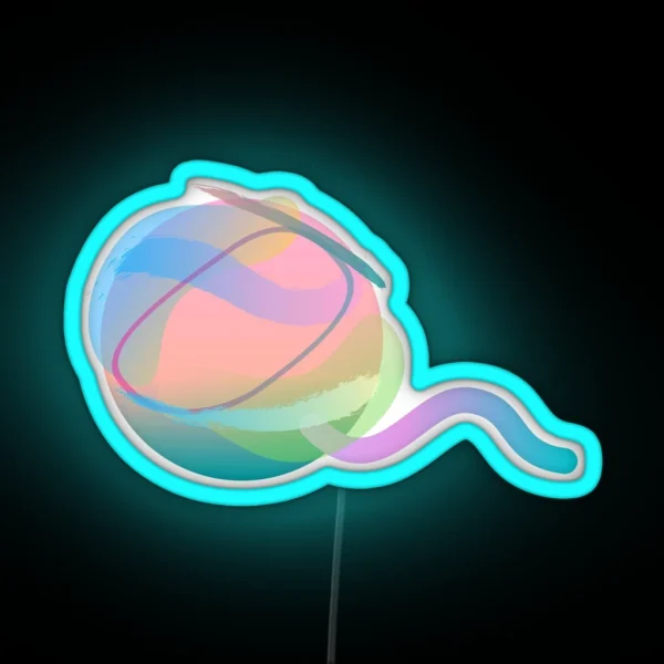 Watercolour Ball Of Yarn RGB Neon Sign