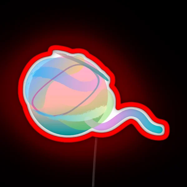Watercolour Ball Of Yarn RGB Neon Sign