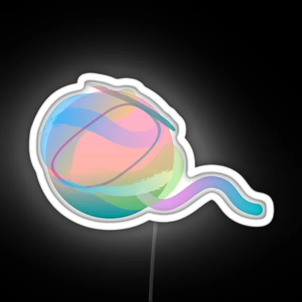 Watercolour Ball Of Yarn RGB Neon Sign