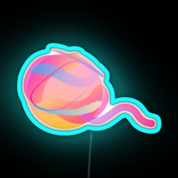 Watercolour Ball Of Yarn RGB Neon Sign
