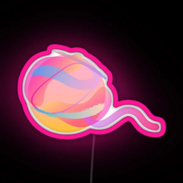 Watercolour Ball Of Yarn RGB Neon Sign