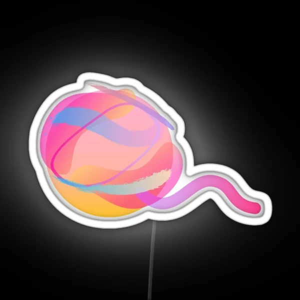 Watercolour Ball Of Yarn RGB Neon Sign