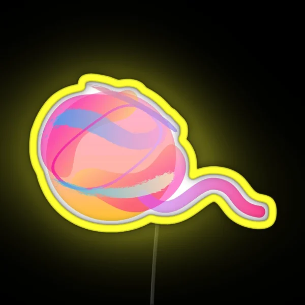Watercolour Ball Of Yarn RGB Neon Sign